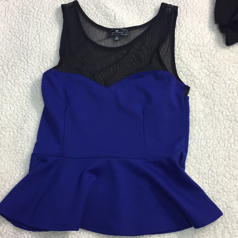Blue and black shirt